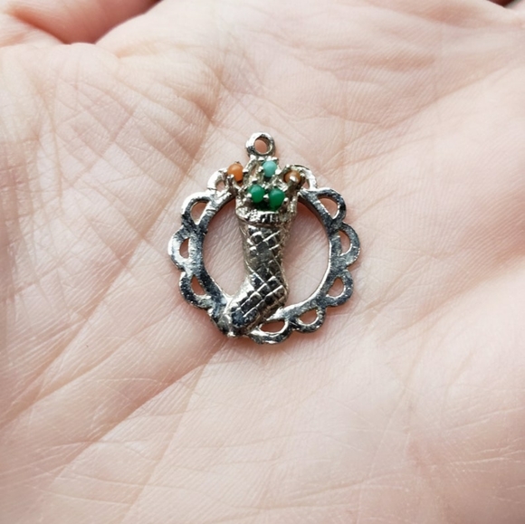 Vintage Christmas Stocking Sterling Silver Pendant - Picture 5 of 6